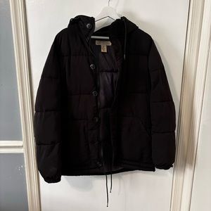 Hooded Black puffer